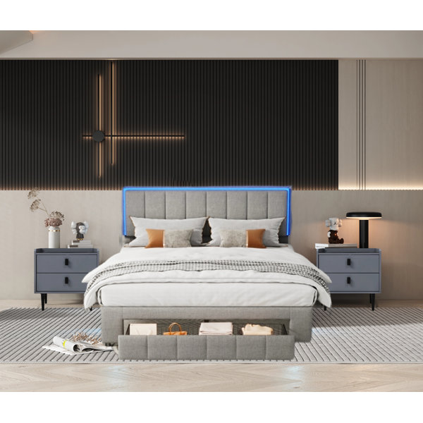 Wrought Studio 3PiecesQueen Size Bedroom Sets Wayfair